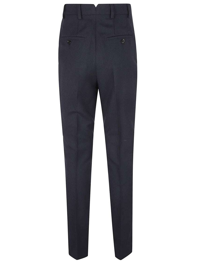 Ami Paris Tailored Blue Trousers With Slim Tapered Fit