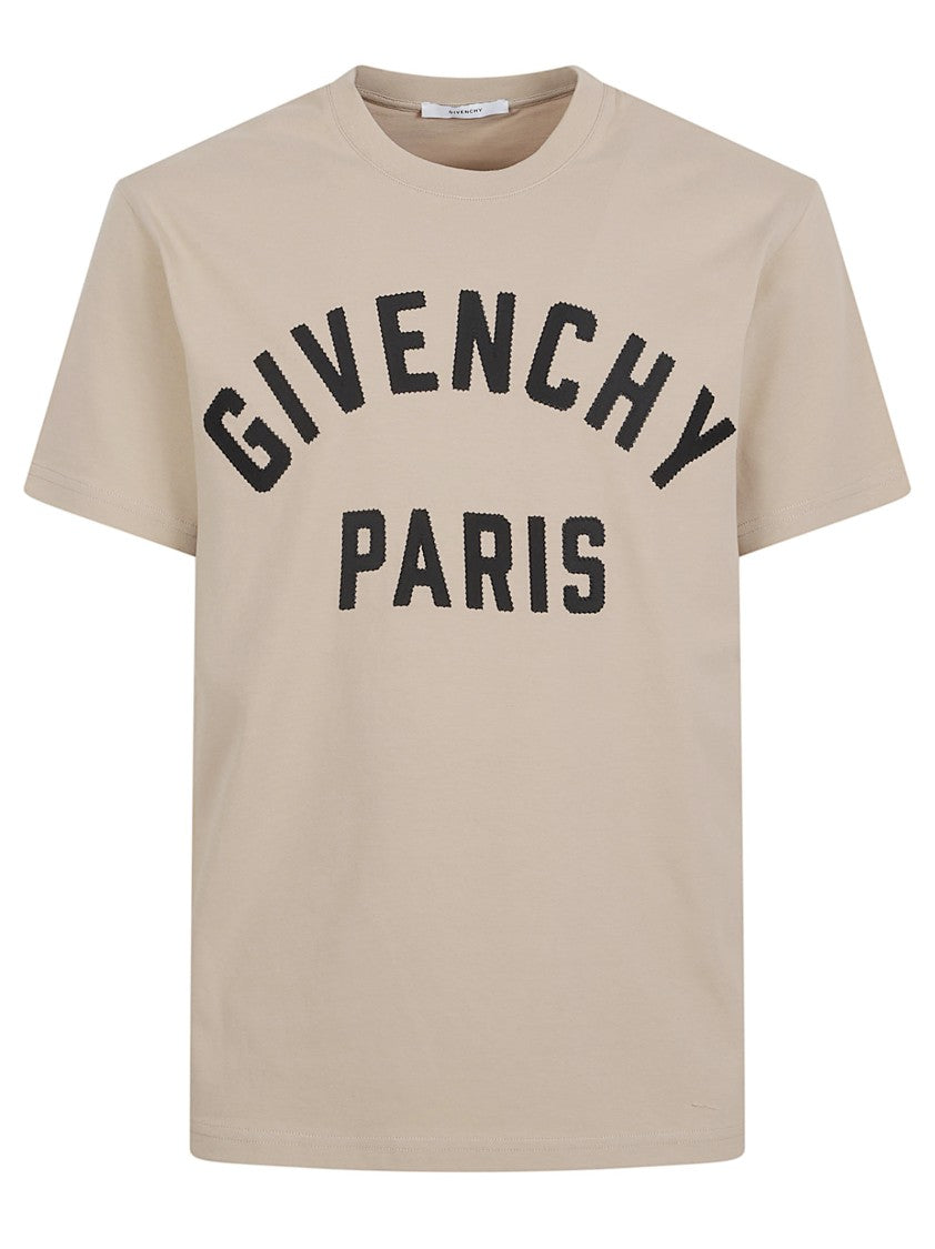 Givenchy Cotton Jersey T-Shirt With Gros-Grain Logo Detail