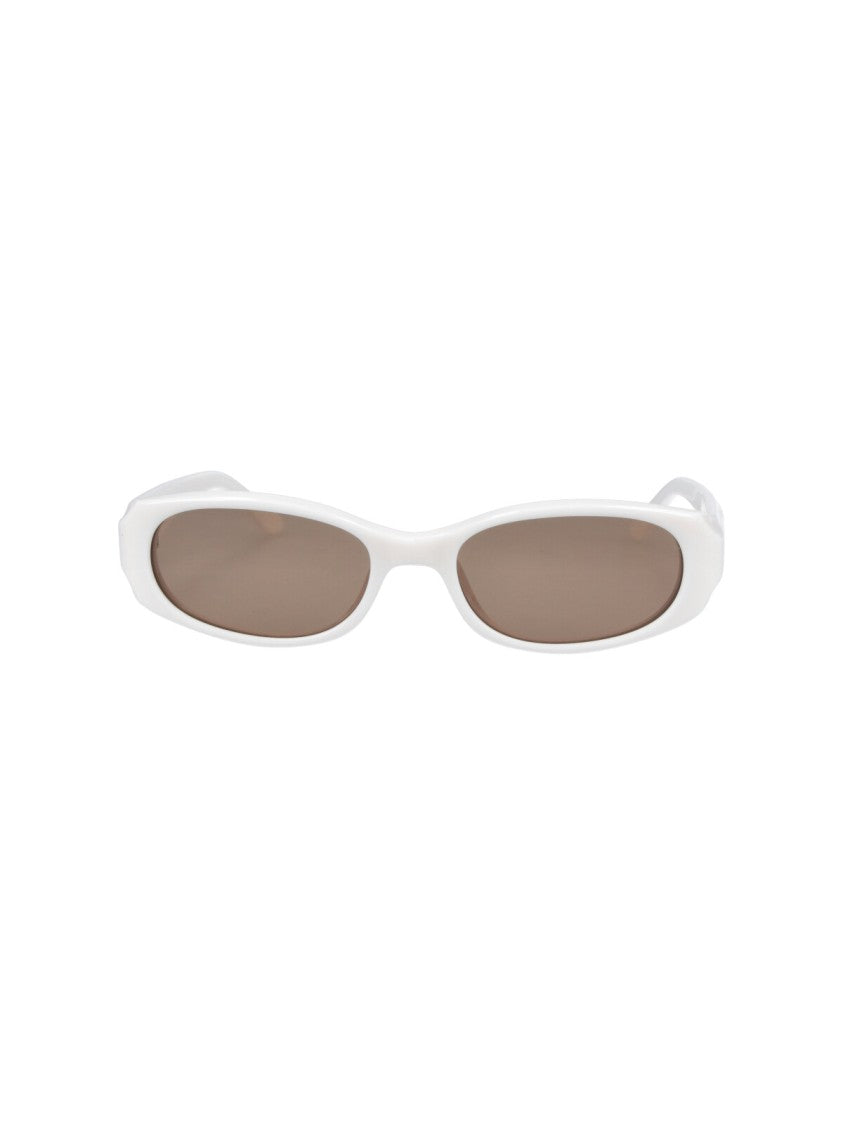 Chimi White Note Narrow Oval Polarized Sunglasses