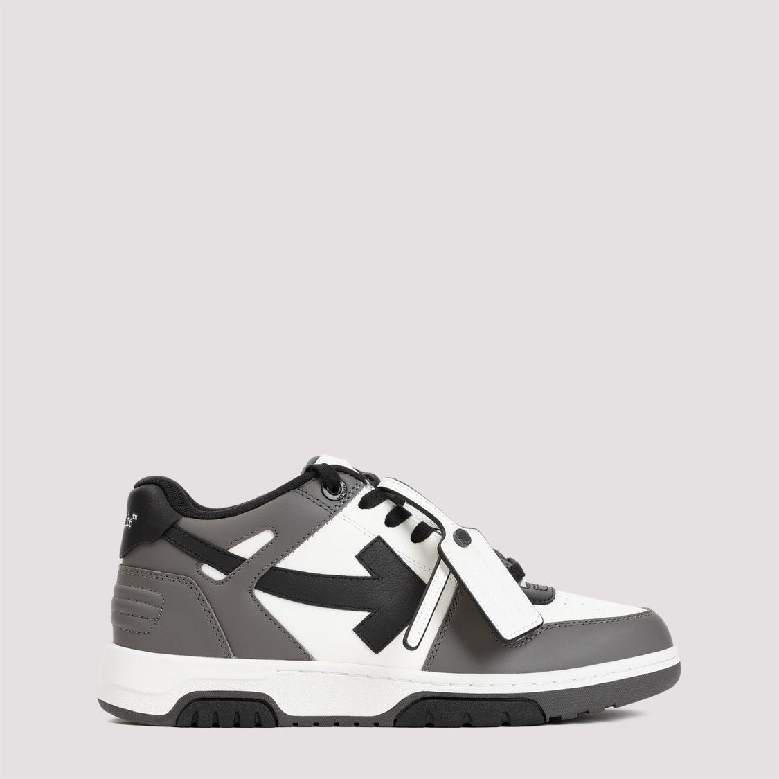 Off-White Out Of Office Dark Grey Leather Sneakers