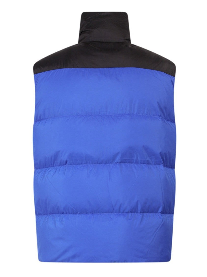 Dsquared2 Puffed Vest With Contrasting Panels And High Collar