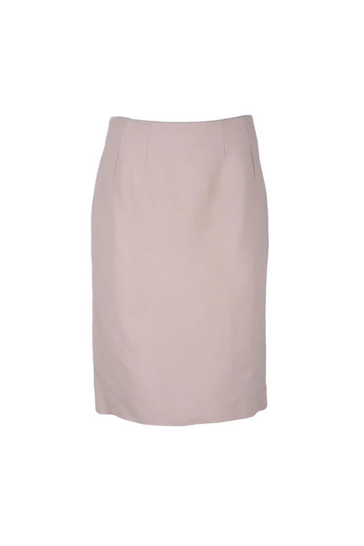 Elisabetta Franchi Midi Skirt Grey Viscose Elastane