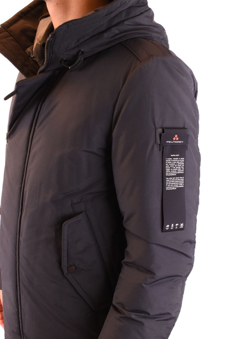 Peuterey Black Nylon Hooded Parka