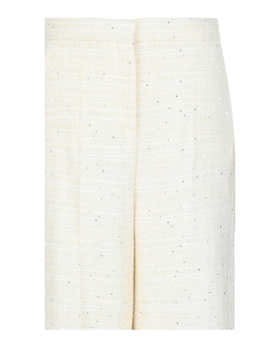 Valentino Tweed Wide-Leg Pants
