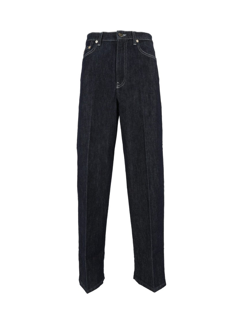 Fabiana Filippi Blue Softened Barrel-Fit Jeans