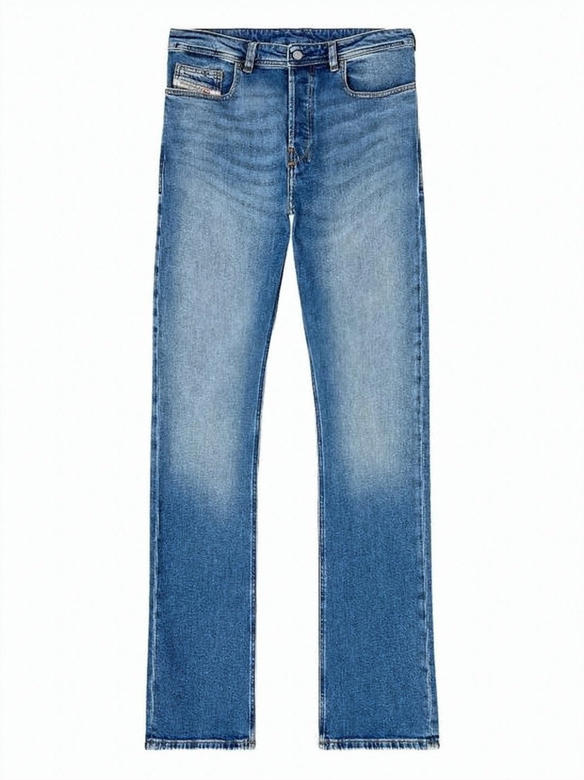Diesel Straight-Leg Denim Pants In Medium Blue Wash