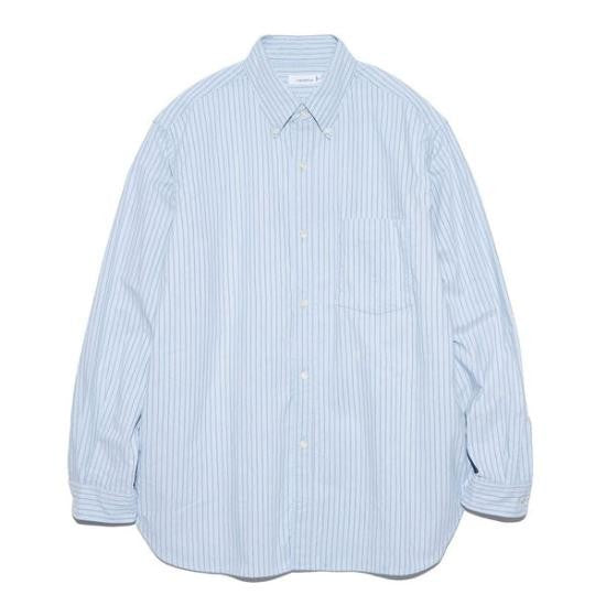 Nanamica Long-Sleeve Shirt With Classic Collar And Subtle Stripe Pattern