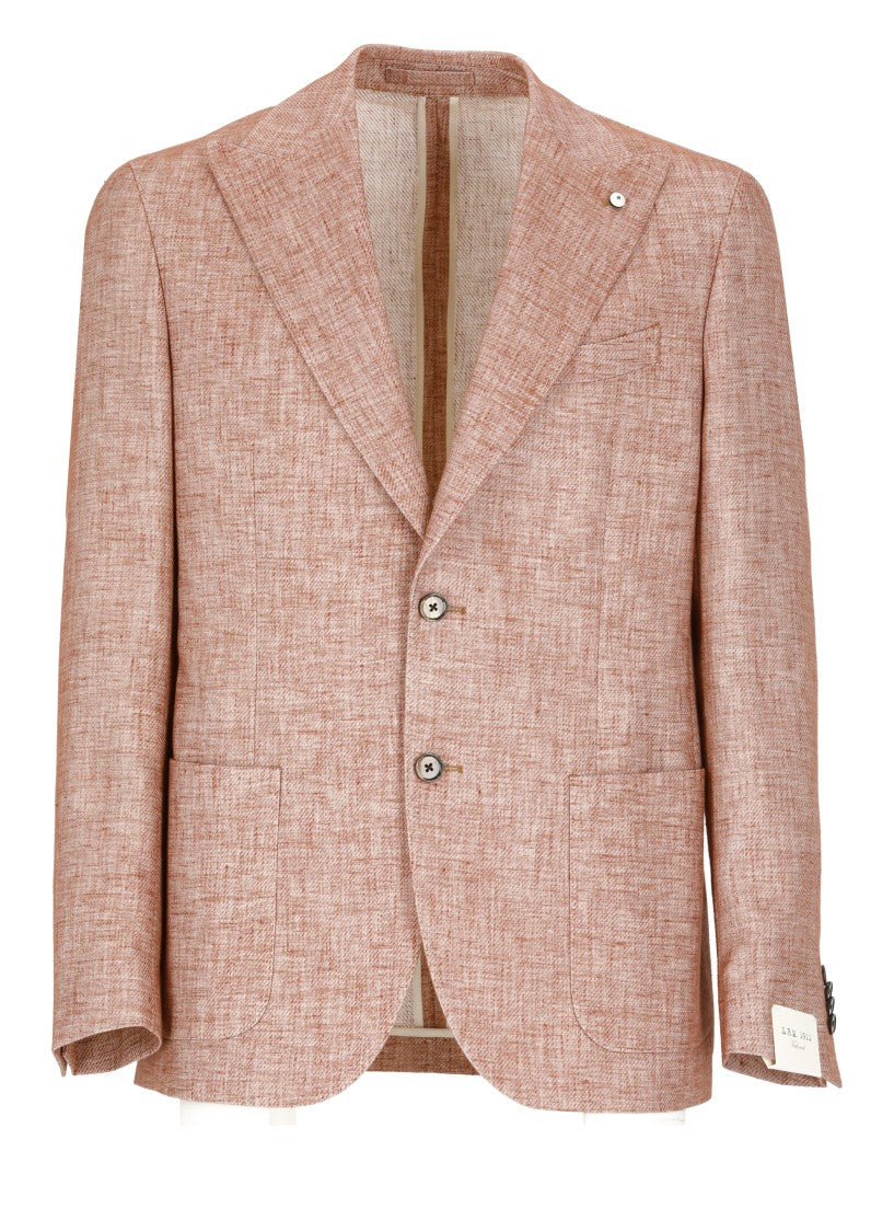 Lubiam Orange Cotton And Linen Jacket