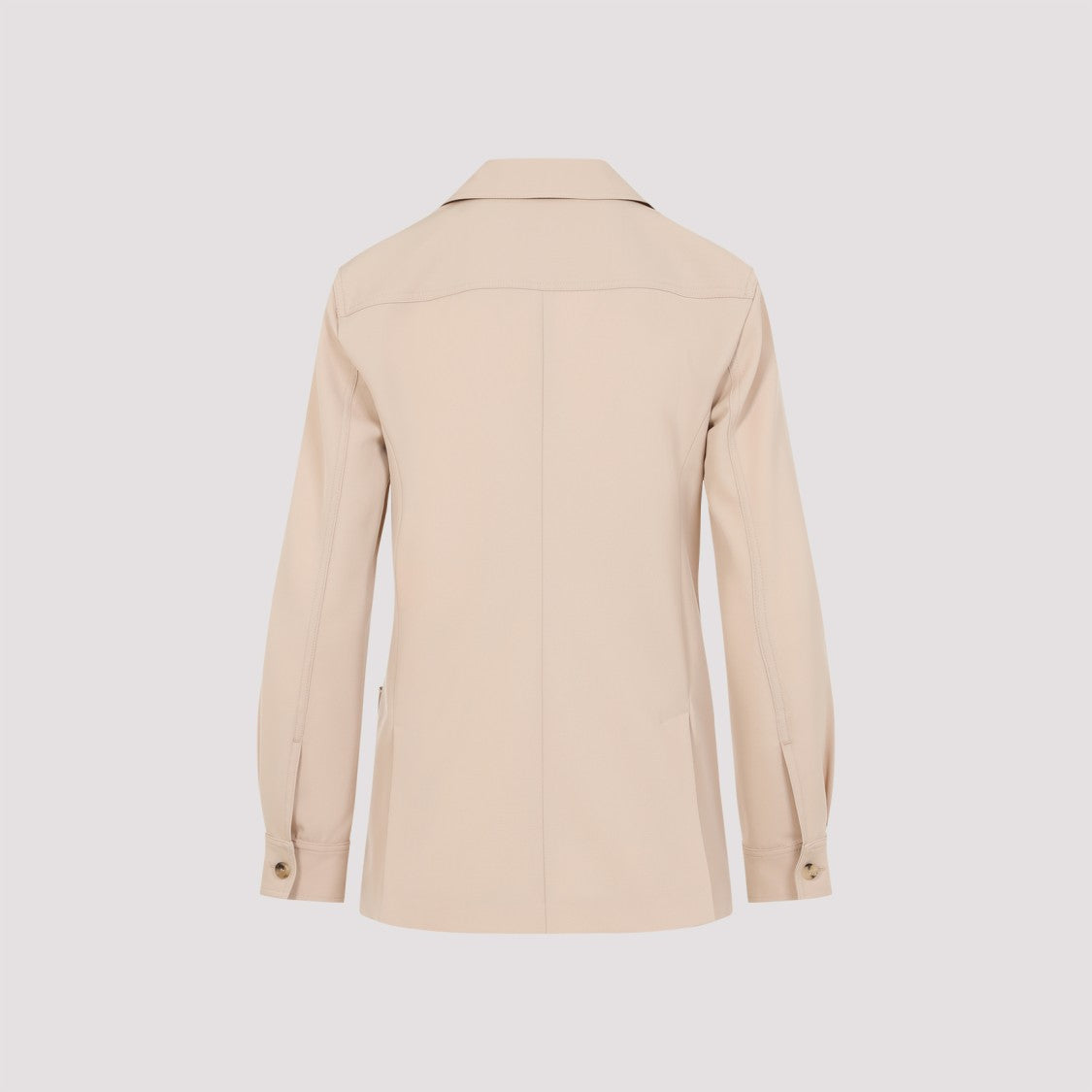 Max Mara Albino Beige Virgin Wool Pulvino Taschino Jacket