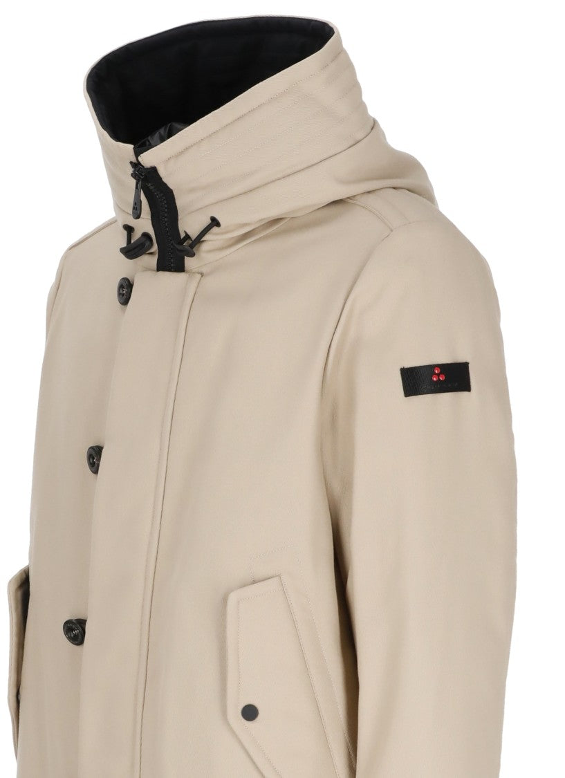 Peuterey Beige Kasa Hooded Long Down Jacket