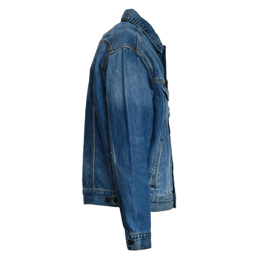 Carhartt Wip Heavy Denim Jacket With Triple Stitching And Adjustable Features