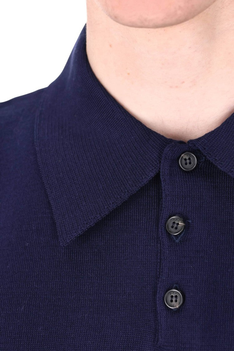 A.P.C. Blue Colin Pocket Cotton Polo Shirt