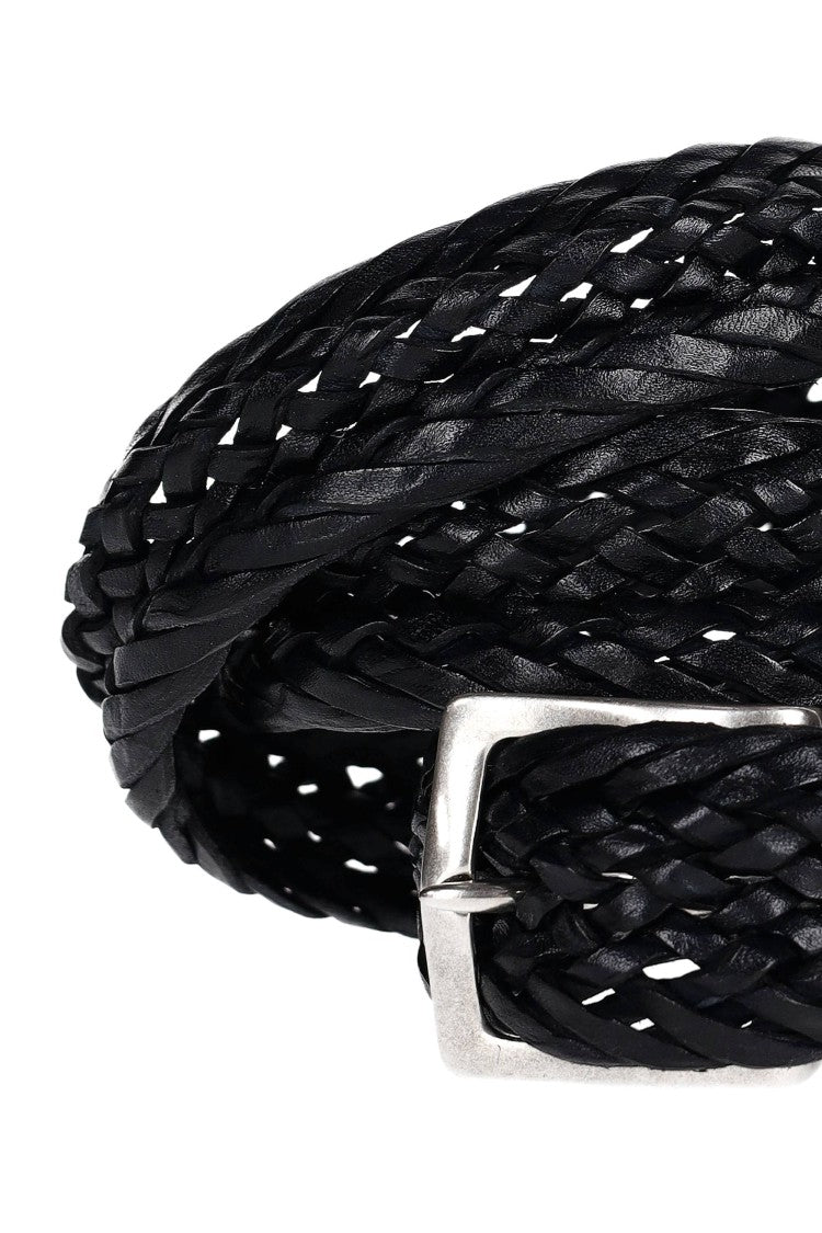 Orciani Tubular Braided Leather Belt