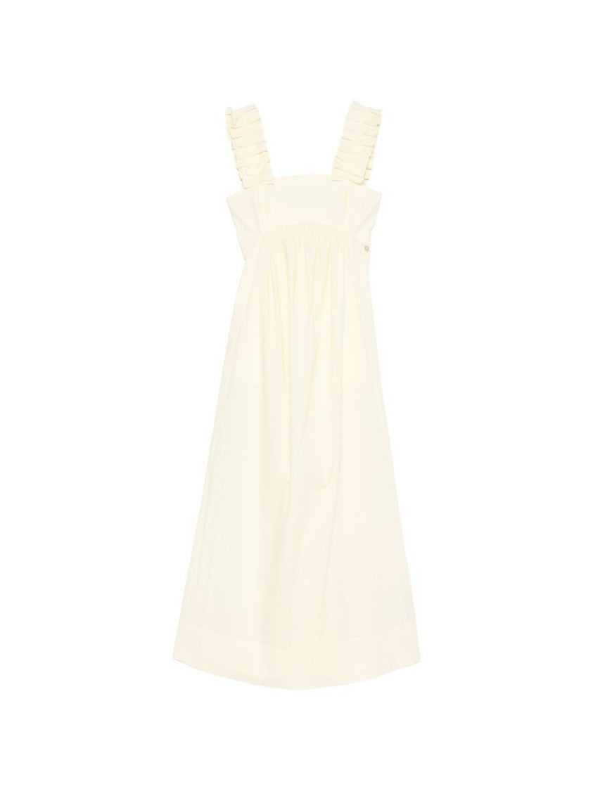 Liu Jo Yellow Ruffled Straps Day Dress
