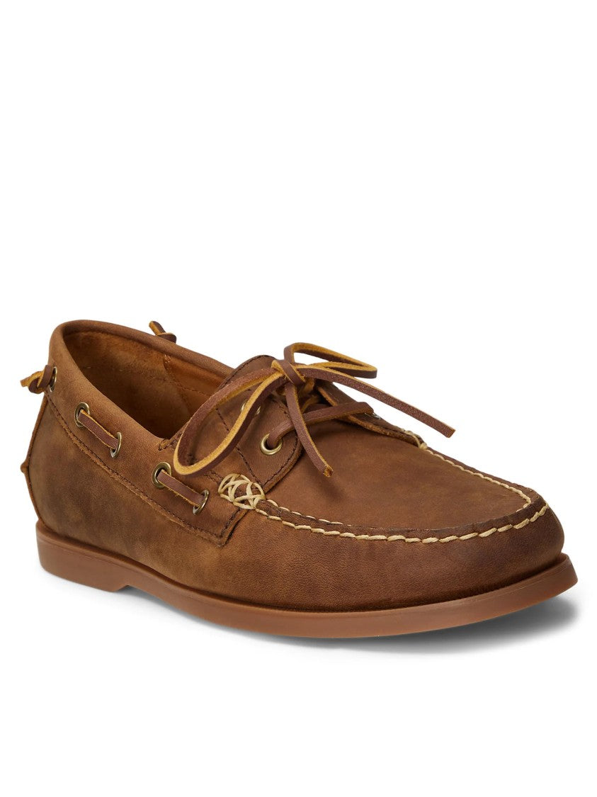 Polo Ralph Lauren Brown Merton Leather Boat Shoes