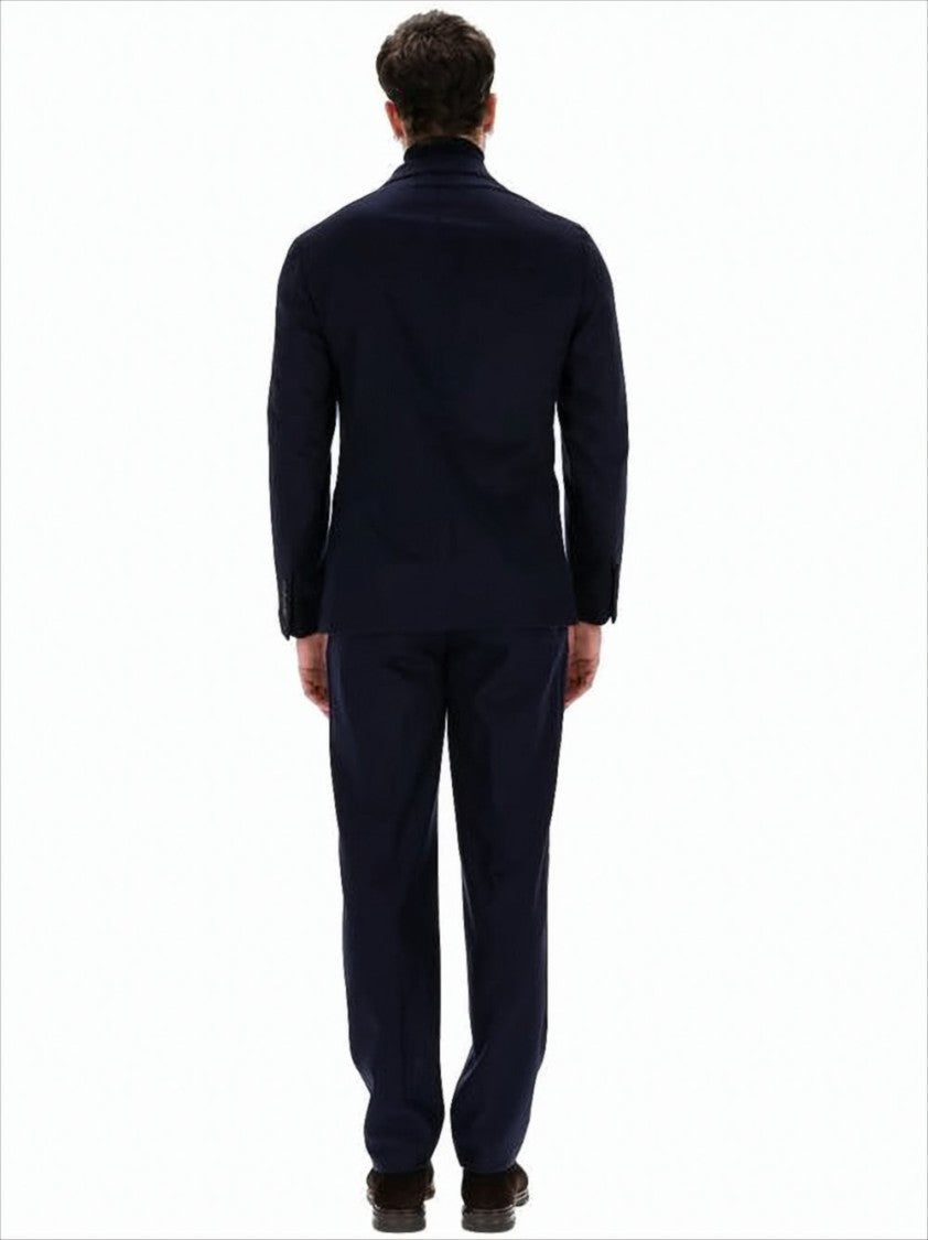 Eleventy Double-Breasted Wool-Cashmere Jersey Suit
