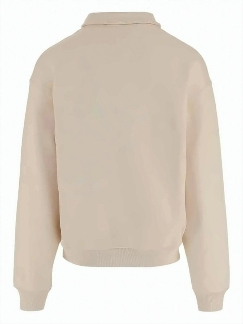 Jacquemus Half-Zip Pullover Sweatshirt With Ribbed Cuffs