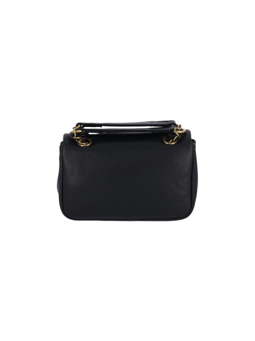 Vivienne Westwood Structured Leather Shoulder Bag With Gold-Tone Accents