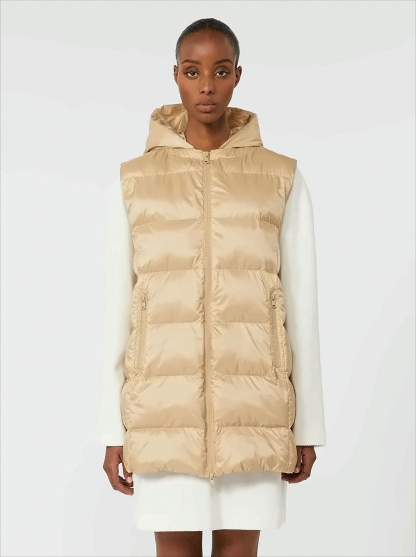 Max Mara Iridescent Nylon Canvas Oversized Quilted Vest