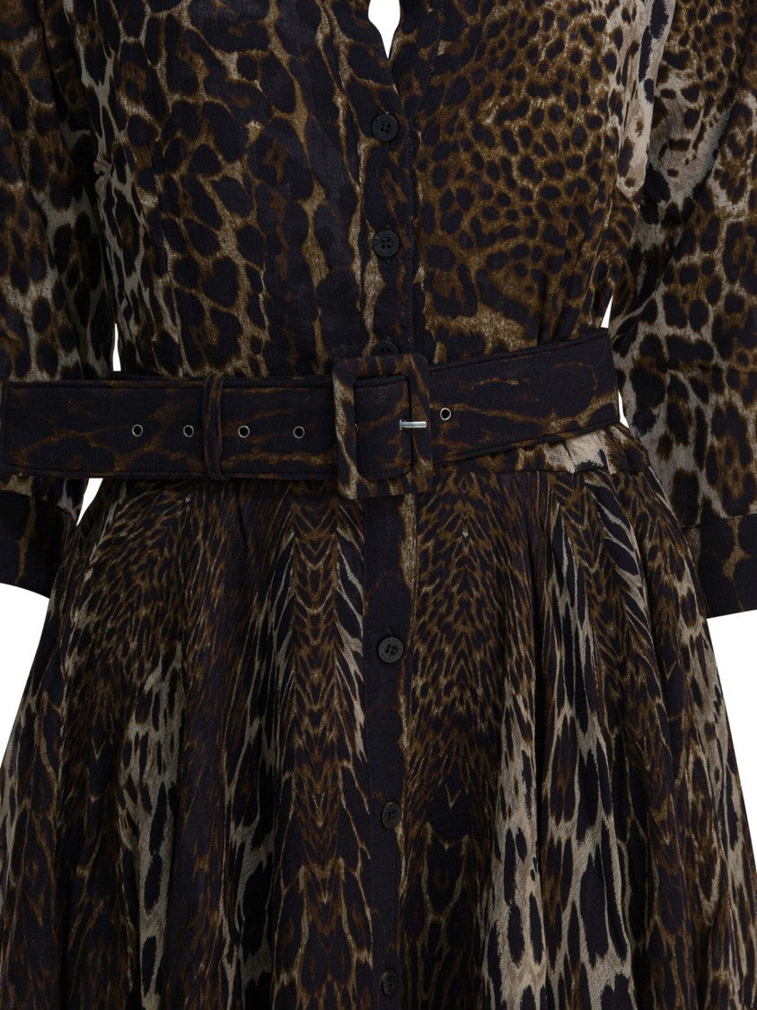 Samantha Sung Brown Wool Dress