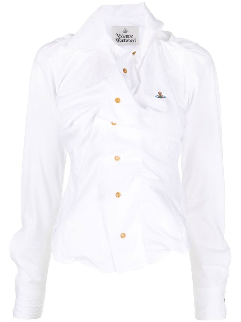 Vivienne Westwood Draped White Cotton Top