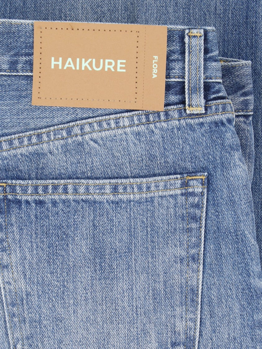 Haikure Flora Straight-Leg Jeans With Vintage Wash Detail