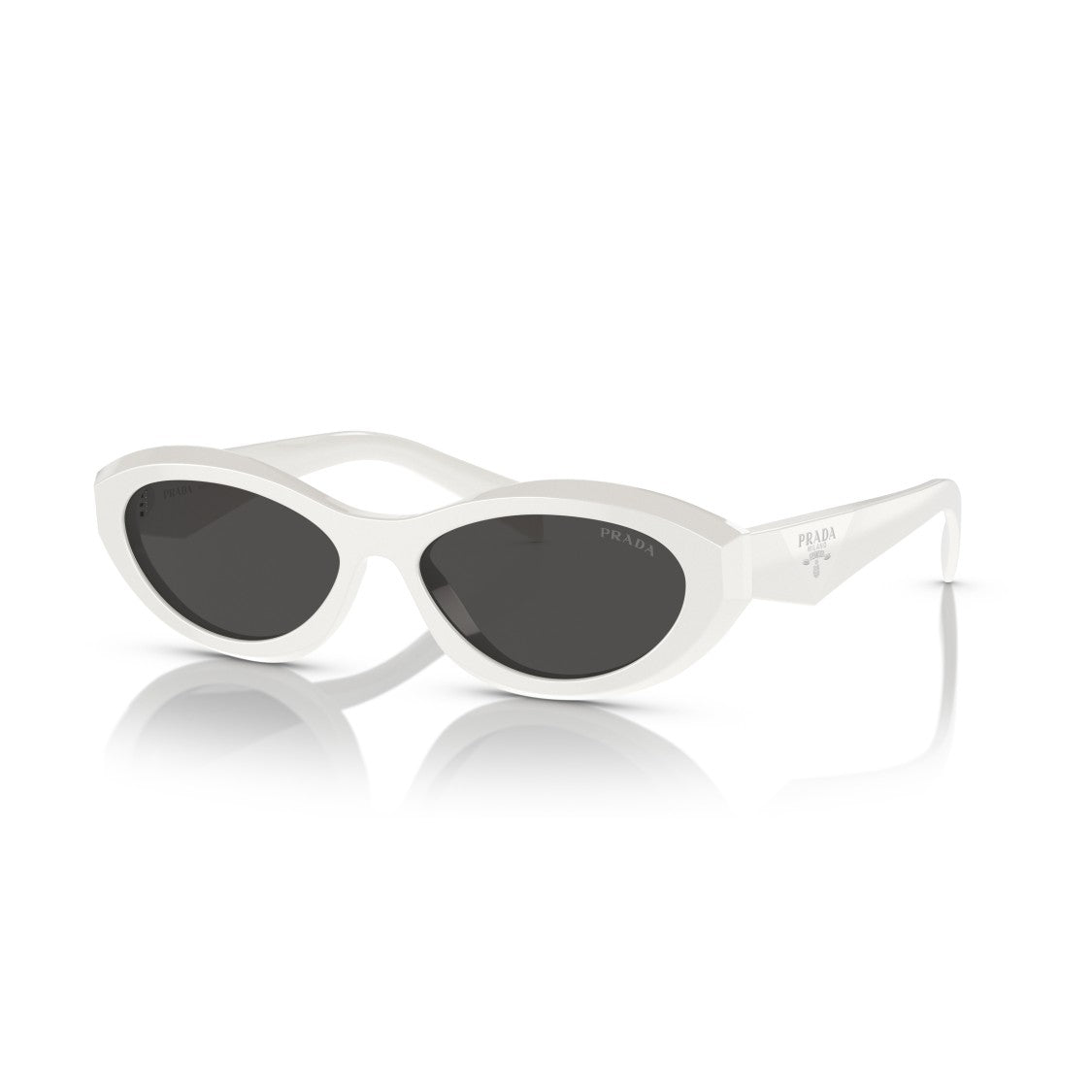 Prada 0Pr 26Zs Oval White Acetate Sunglasses