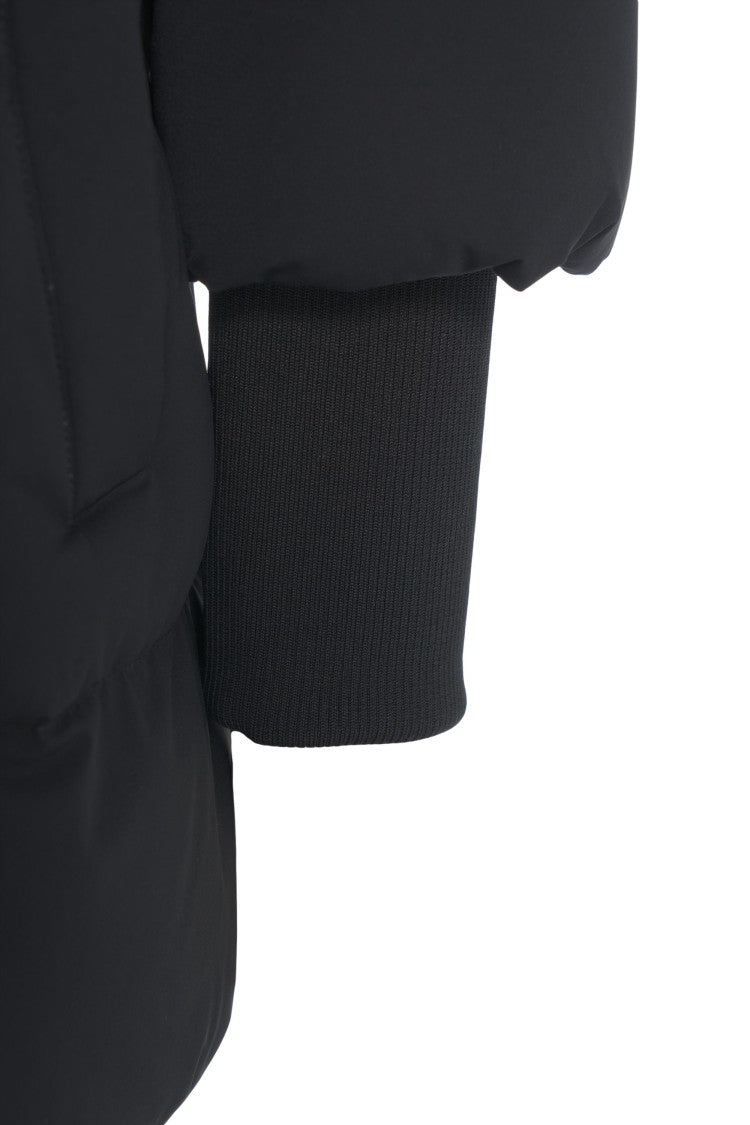 Woolrich Medium-Length Puffer Coat With High Collar And Protective Hood