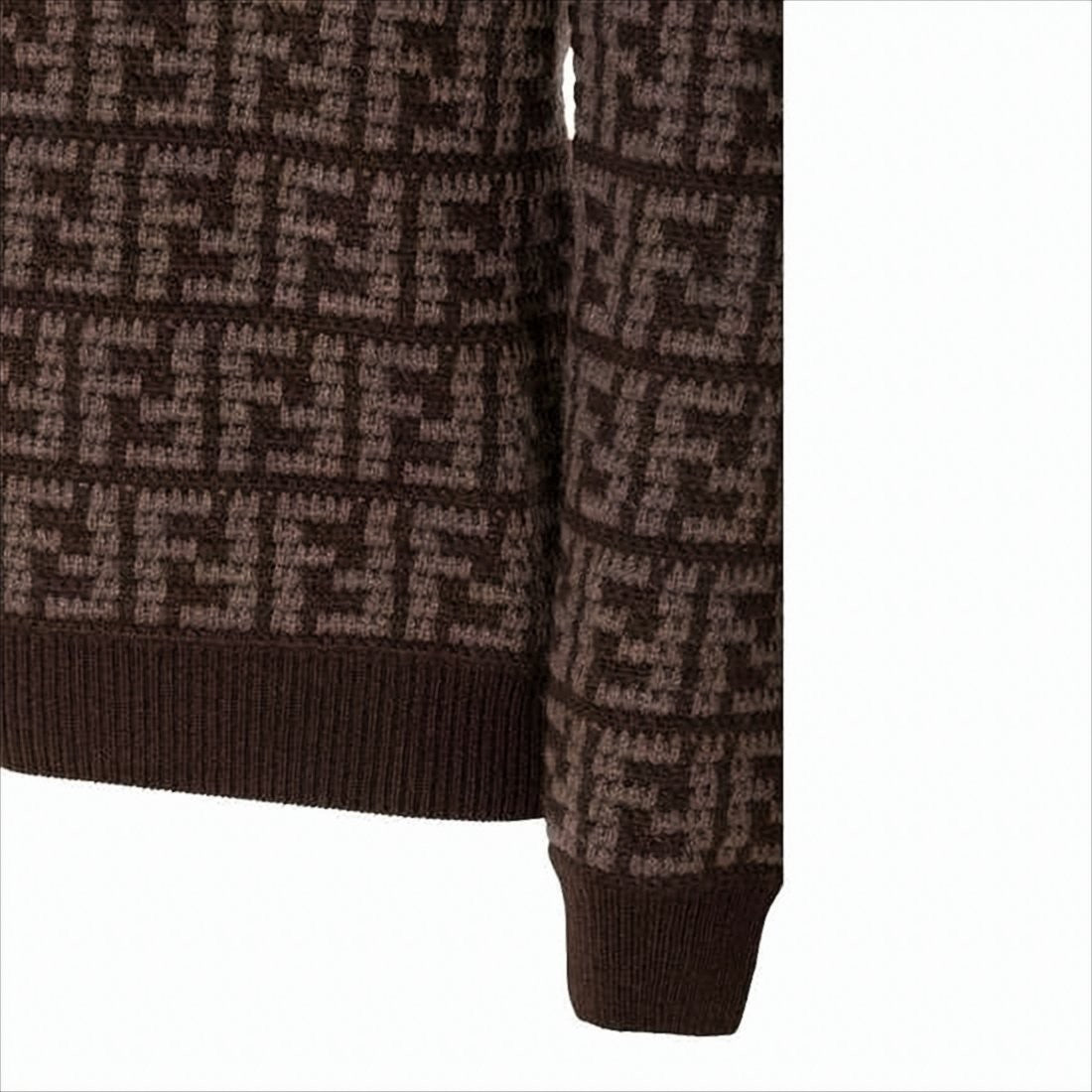 Fendi Geometric Pattern Cashmere Sweater