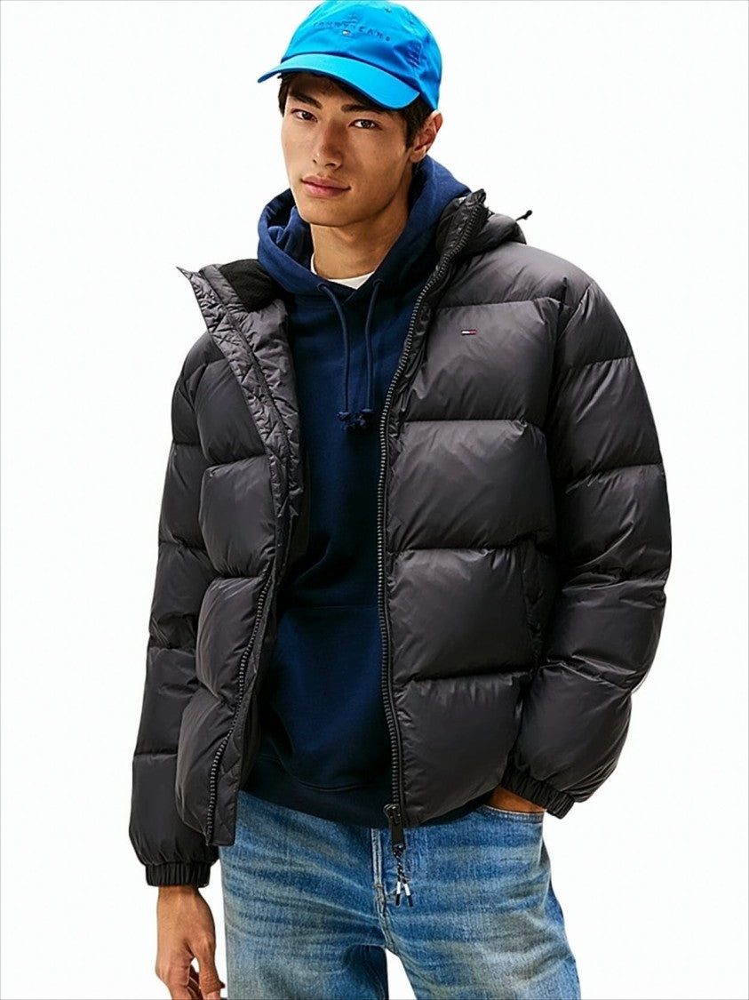 Tommy Jeans Water-Repellent Down Jacket With Removable Hood