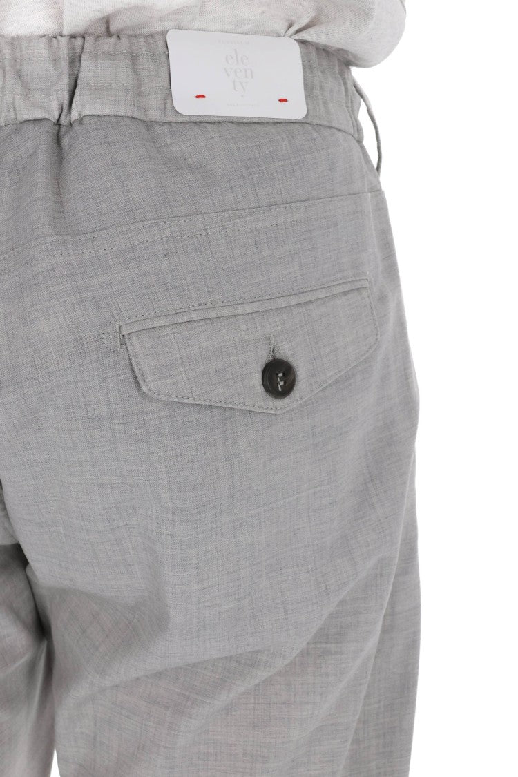 Eleventy Wool-Blend Drawstring Sweatpants
