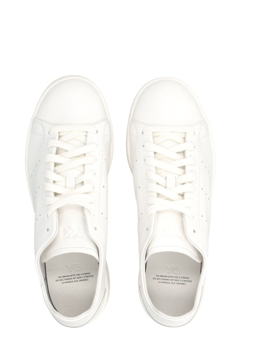 Y-3 Smooth Leather Minimalist Low-Top Sneakers