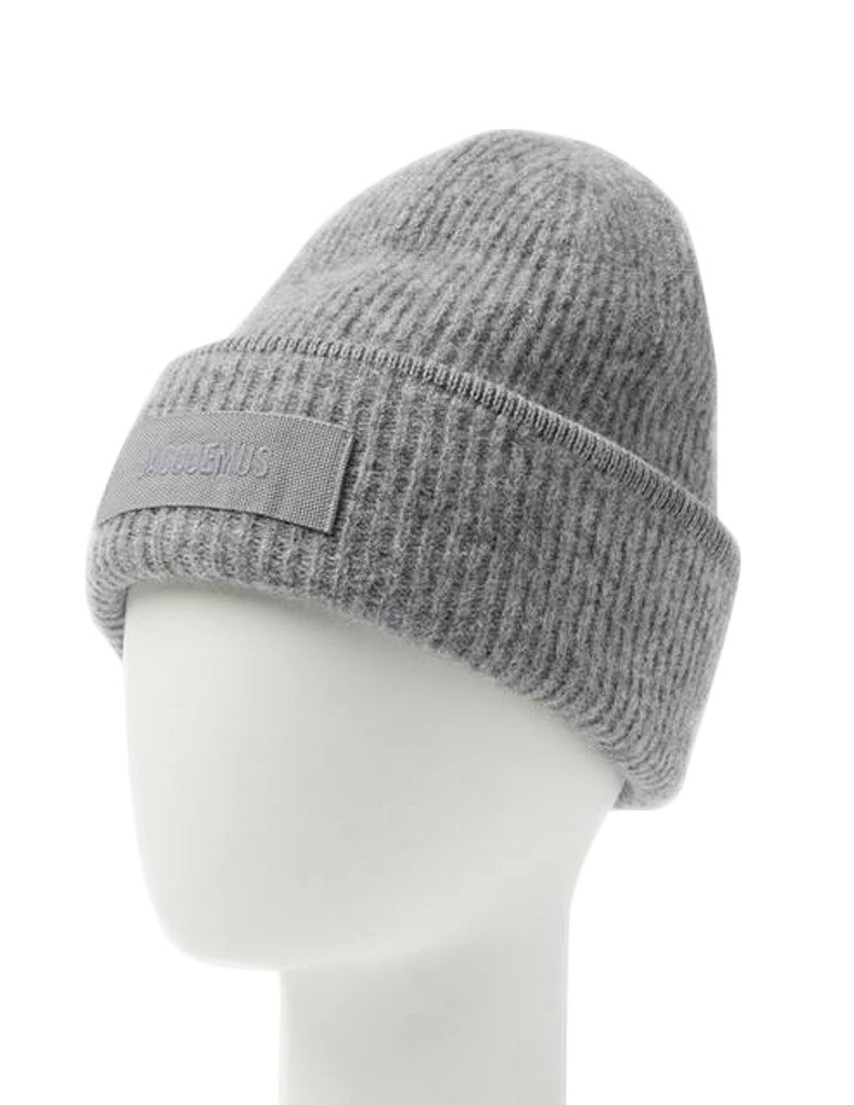 Jacquemus Textured Knit Beanie Hat With Folded Cuff