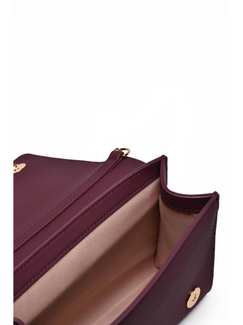 Love Moschino Rectangular Crossbody Bag With Gold-Tone Clip Closure
