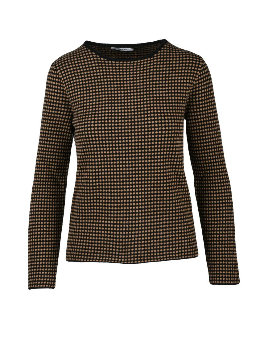 Kangra Crew Neck Stretch Sweater In Extrafine Merino Wool