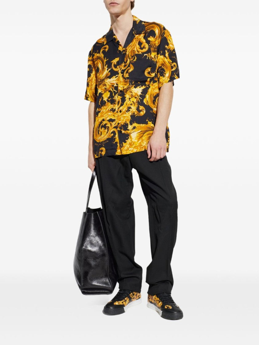 Versace Jeans Couture Baroque Detail Low-Top Sneakers