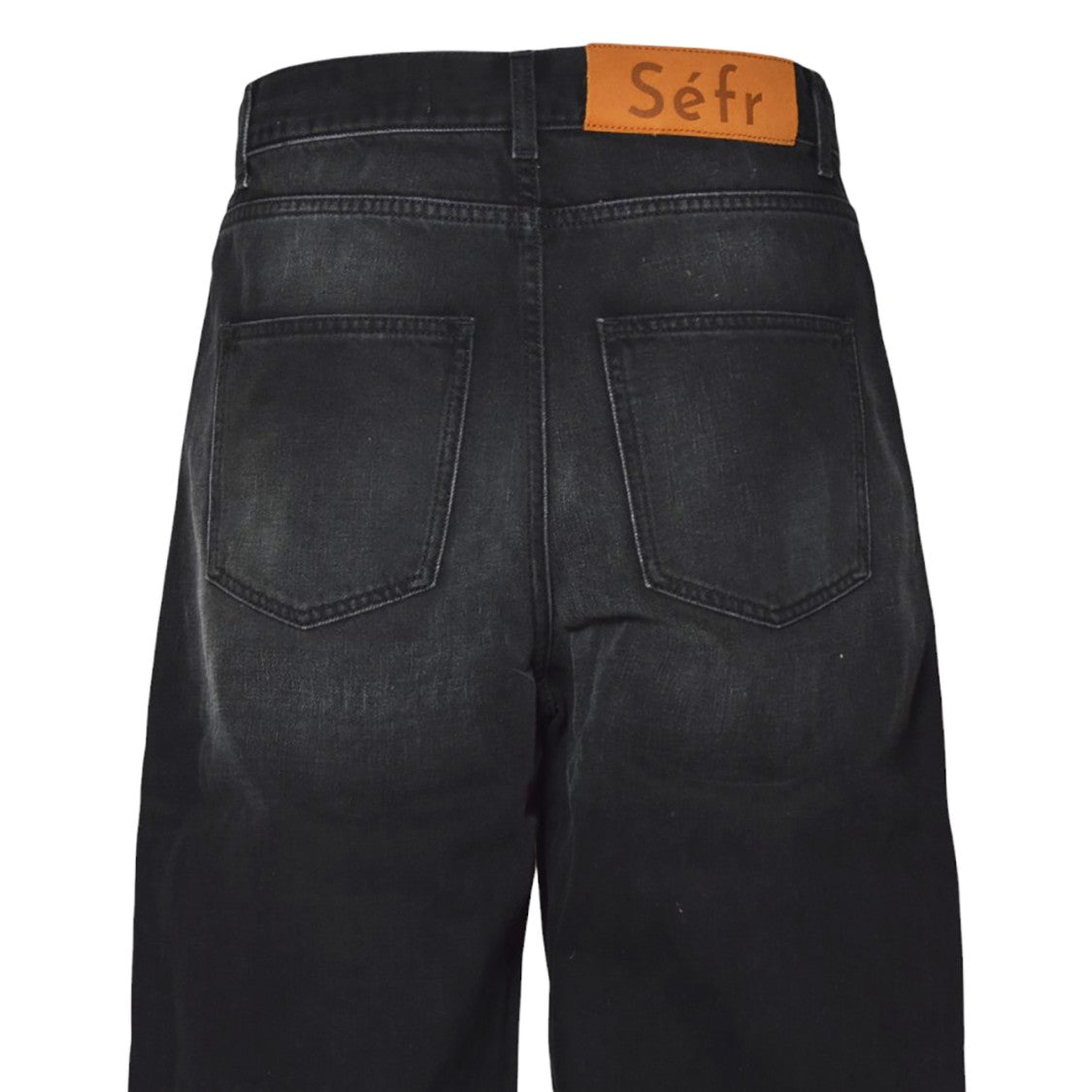 Séfr Straight-Leg Denim Jeans With Subtle Fading And Leather Patch