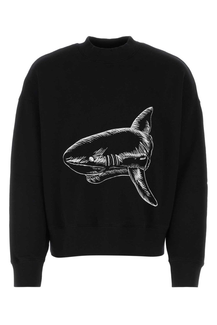 Palm Angels Black Cotton Sweatshirt