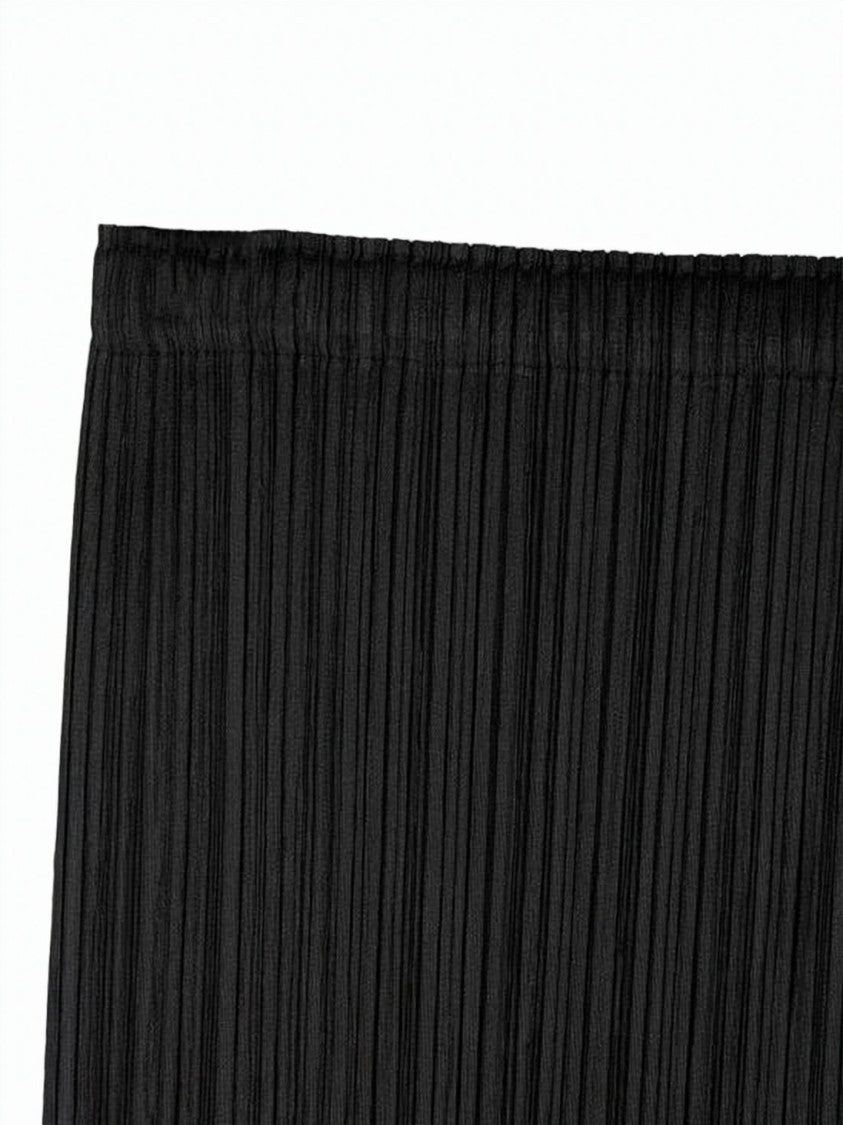 Pleats Please Midi Skirt With Vertical Pleats And Elastic Waistband