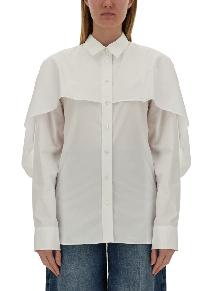 Stella Mccartney Shirt With Unique Cape Design And Structured Collar