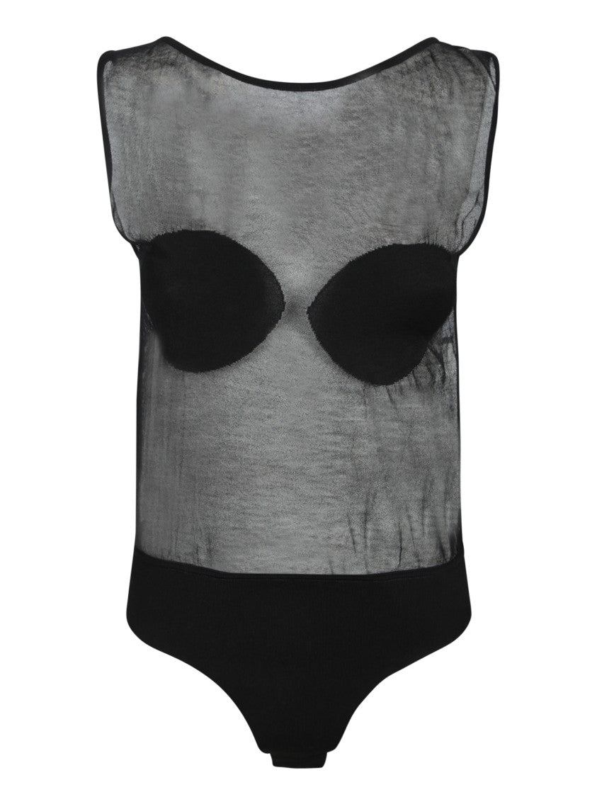 Jacquemus Black Bodysuit With Daring Open Back