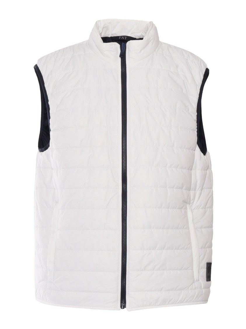 Fay Quilted Padded Vest With High Collar