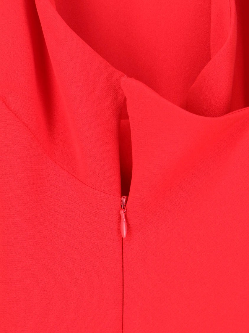 Polo Ralph Lauren Red Maxi Halter Crêpe Dress