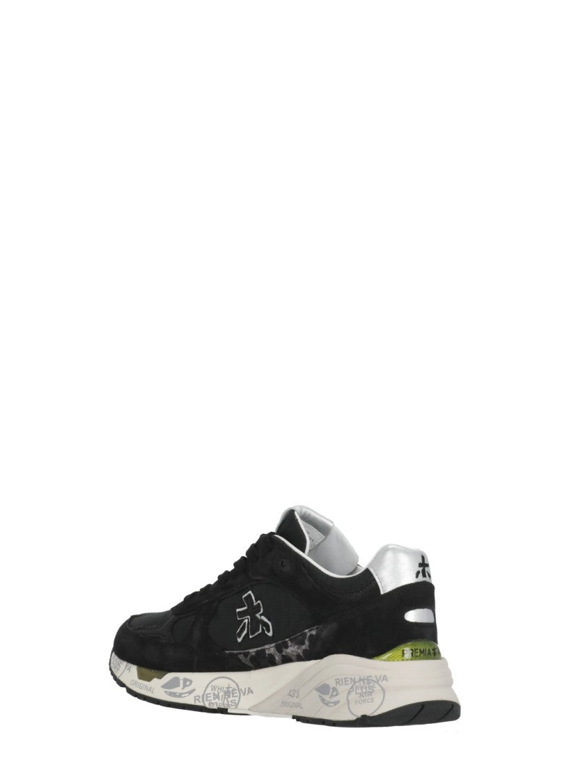 Premiata Black White Mased 8114 Suede Sneakers