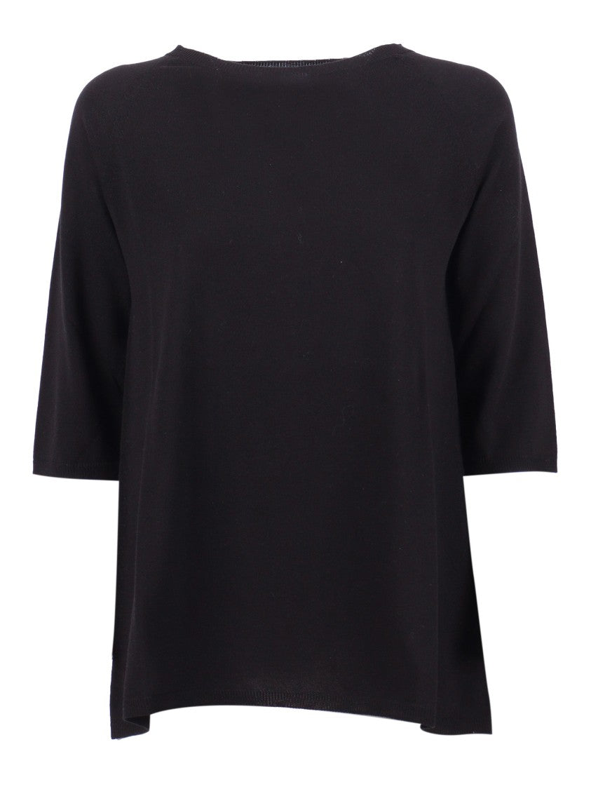 Kangra Cashmere Seamless Cotton Round Neck Top