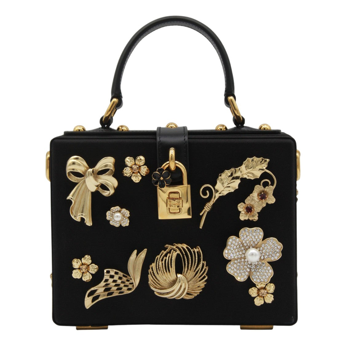Dolce & Gabbana Structured Handbag With Gold-Tone Embellishments
