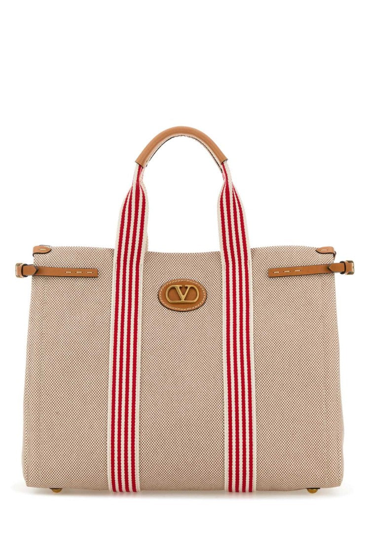 Valentino Garavani Two-Tone Canvas Antibes Shopping Bag