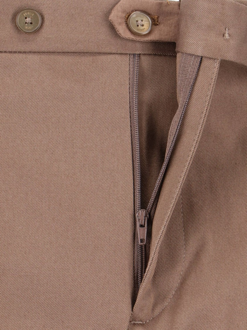 Briglia Tailored Brown Trousers With Structured Silhouette