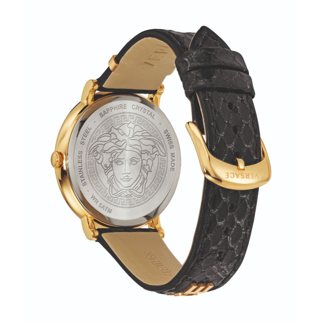 Versace Gold-Tone Stainless Steel Analog Watch With Medusa Emblem