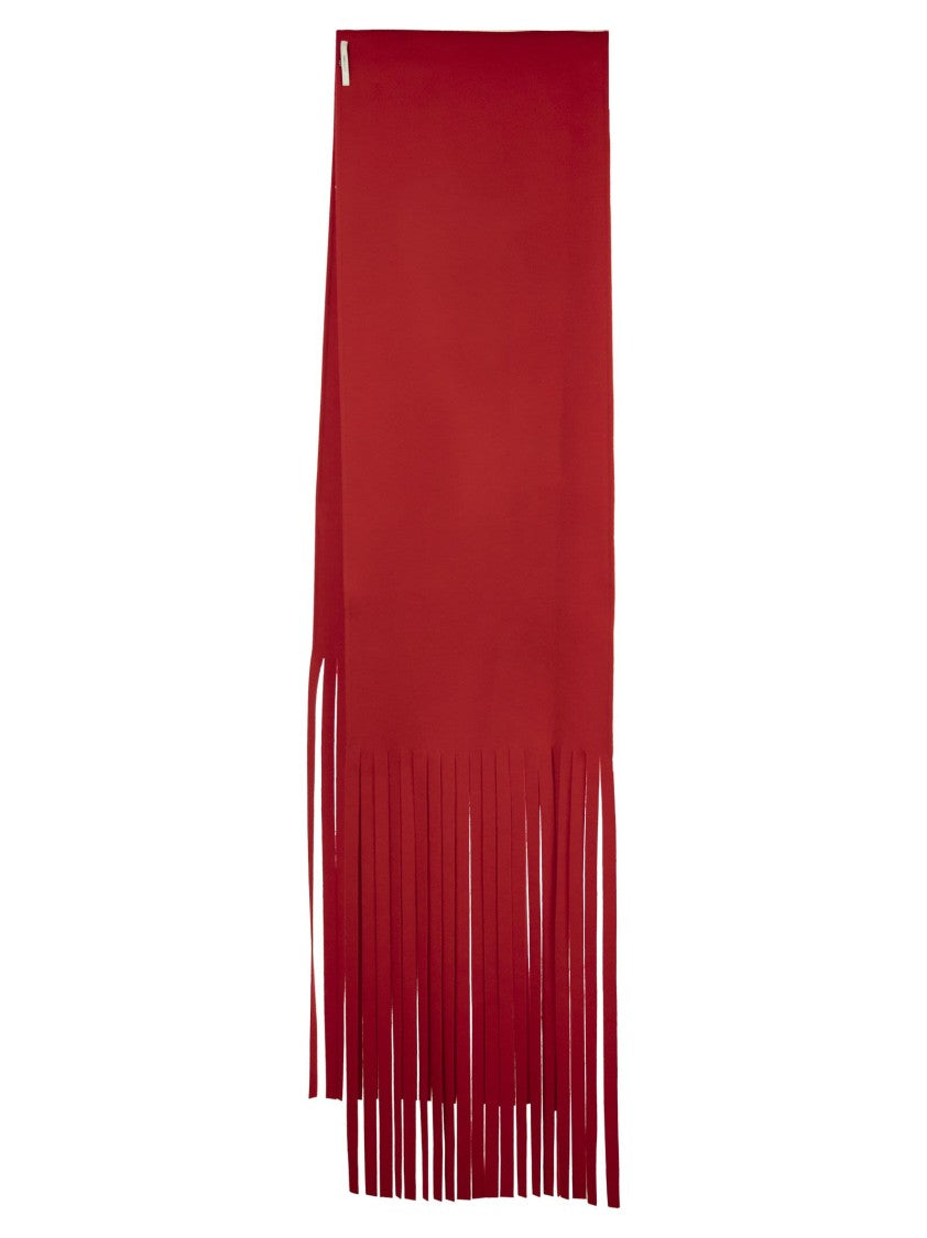Sportmax Avocado - Long Scarf With Fringes